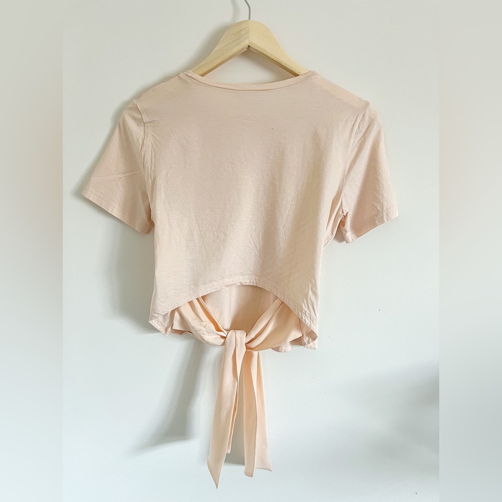 Club Monaco Crop Tee with tie up back